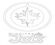 Printable winnipeg jets logo nhl hockey sport  coloring pages